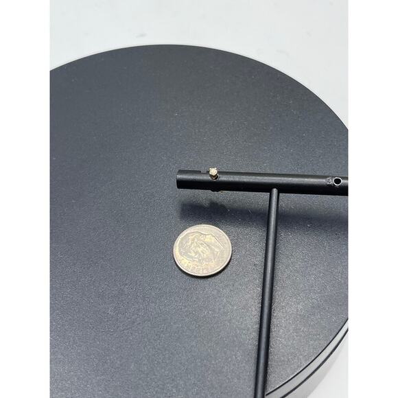 Designer Signed‎ 14K Yellow Gold Round Diamond Solitaire Stud Earring *Single - Picture 3 of 8